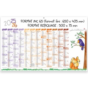 Löschbarer Bankkalender 2026 | Jean de la Fontaine