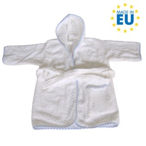Peignoir bébé en maille éponge