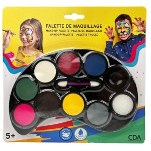 8-Farben-Make-up-Palette mit Applikator und Schwamm