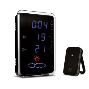 Horloge LED radiopilotée en plastique