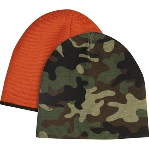 DOPPELSEITIGE MÜTZE AUS ACRYL IN CAMOUFLAGE-OPTIK