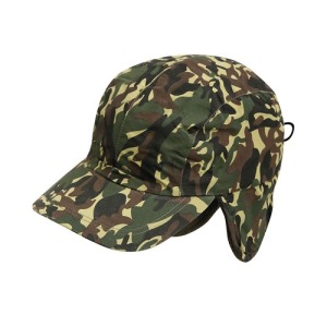 4-PANEL-CAMOUFLAGE-MÜTZE AUS FLEECE-STAPEL UND POLYESTER
