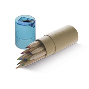 PAQUET 12 CRAYONS EN BOIS DE COULEUR