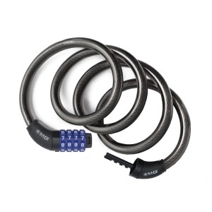 Antivol spiralé pour vélo 12 x 1200 mm avec cadena