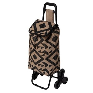 chariot 6roues jute terre inco, marron