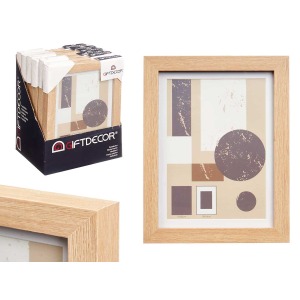 cadre photo mural en bois naturel 15x20cm