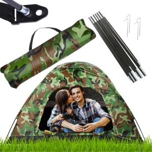 Tente de camping touristique moustiquaire camouflage