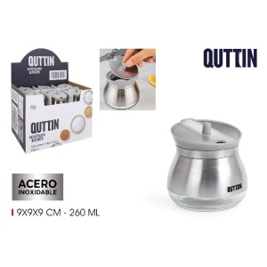 Sucrier verre acier Quttin