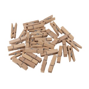 Bois pince à linge, FSC 100%, naturel, 32 pièces
