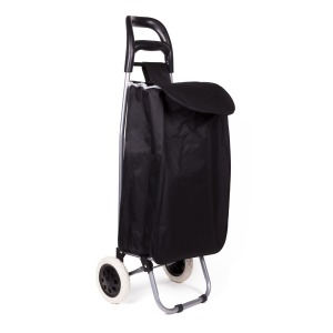 Chariot de courses 92 x 32 x 21 cm noir