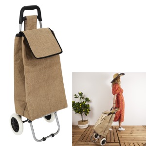 chariot shopping 2 roues en jute