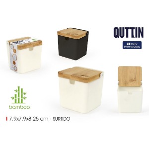 Sucrier avec couvercle en bambou Quttin