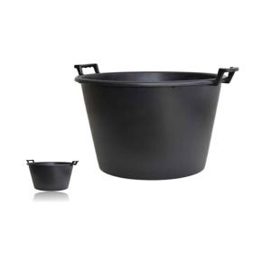 Seau rond avec poignées 130 litres noir