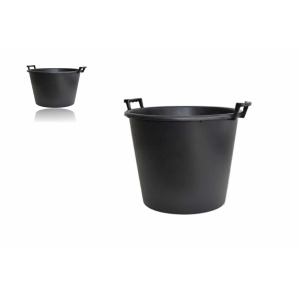 Seau rond avec poignées 70 litres noir