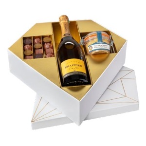 Coffret diamant foie gras, chocolats bulles
