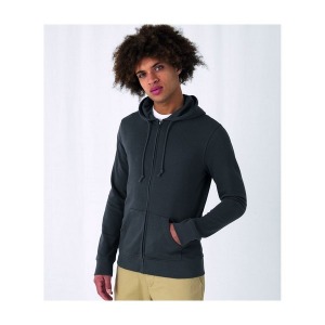 B&C Organic Zipped Hoodie - Bio-Kapuzenpullover mit Reißverschluss - Weiß