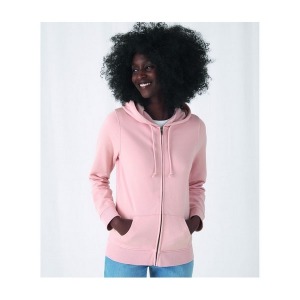 B&C Organic Zipped Hood /Women - Women's Organic Zipped Hoody - Weiß