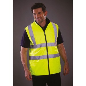 Reversibler Bodywarmer mit hoher Sichtbarkeit
