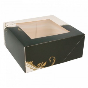 Quadratische Kuchenbox mit Fenster