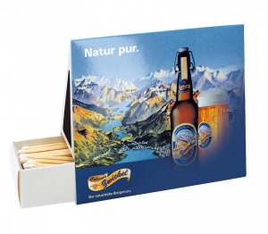 Schachtel mit 70 Zeltstreichhölzern