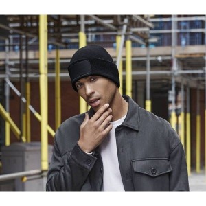 Mütze mit Einsatz aus recyceltem Polyester - RECYCLED ORIGINAL PATCH BEANIE