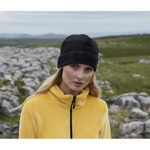 Mütze mit Markierungsbereich aus recyceltem Polyester - RECYCLED FLEECE PULL-ON BEANIE
