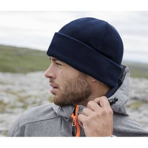Fleece-Mütze aus recyceltem Polyester - RECYCLED FLEECE CUFFED BEANIE