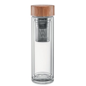 Doppelwandige Glasflasche