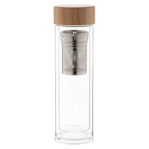 Doppelwandige Glasflasche