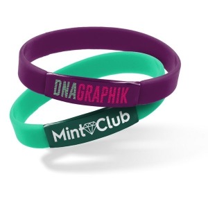 Silikonarmband Aluplatte - P.U.H.T Siebdruck 1 Farbe