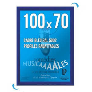 Rahmen Affich. CLIC-CLAC Wand 100 x 70cm BLAU 5002