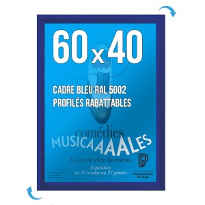 Plakatrahmen CLIC-CLAC Wand 60x40cm BLAU 5002