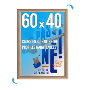 Plakatrahmen CLIC-CLAC Wandhängend 60x40cm HOLZ/Buche