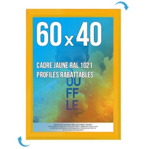 Plakatrahmen CLIC-CLAC Wand 60x40cm GELB 1021