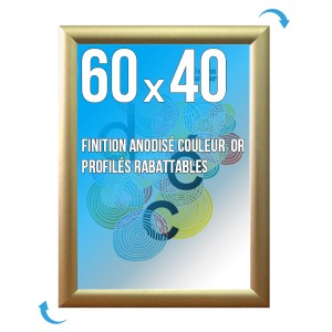 Plakatrahmen CLIC-CLAC Wand 60x40cm GOLD/GOLD