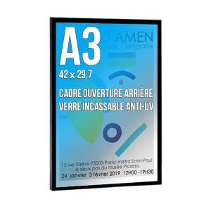 Rahmen DECO A3 Farbe SCHWARZ