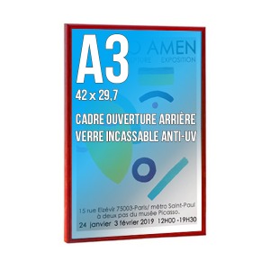 Rahmen DECO A3 Farbe ROT