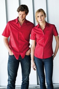 Kariban Damen-Hemd mit kurzen Ärmeln