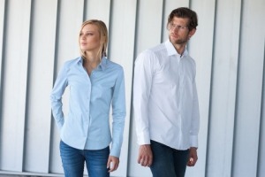 Kariban Damen-Hemd mit langen Ärmeln