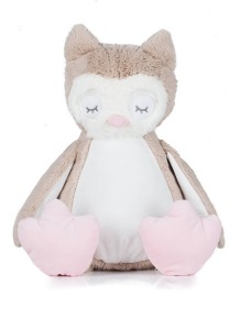 Eule mit Reißverschlussöffnung