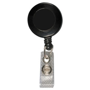ROLL-UP ZIP BADGE HOLDER SCHWARZ
