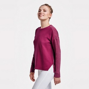 ETNA - Sweatshirt für Frauen, kombiniert mit zwei Stoffen und zwei Farben