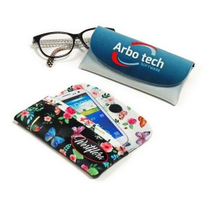 Brillenetui aus Mikrofaser-Velours 160x80 mm