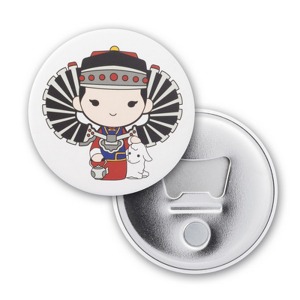 Badge-Magnet mit Flaschenöffner