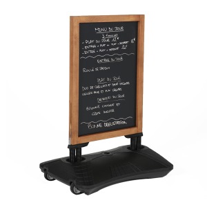 Schiefertafel SCHWARZ Holzrahmen 78x59 + Basis Lest. SCHWARZ