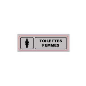 Schild Signa Plexi 170x50 mm TOILETTES FEMMES (S.33)