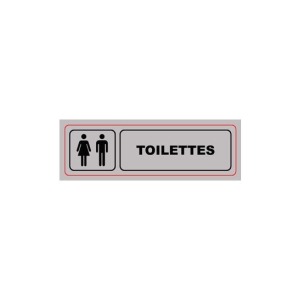 Schild Signa Plexi 170x50 mm TOILETTES (S.24)