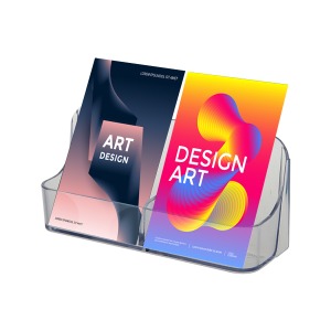 Visitenkartenhalter Theke 2 Fächer 58 mm Höhe