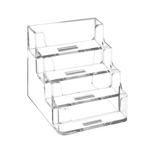 Visitenkartenhalter Theke 4 x Fächer Breite