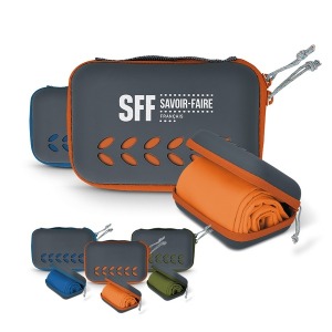 Mikrofaser-Sporthandtuch mit Aufbewahrungsbox